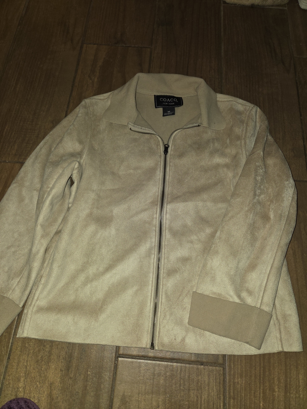 COACO Women's Light Taupe Zip-Front Jacket